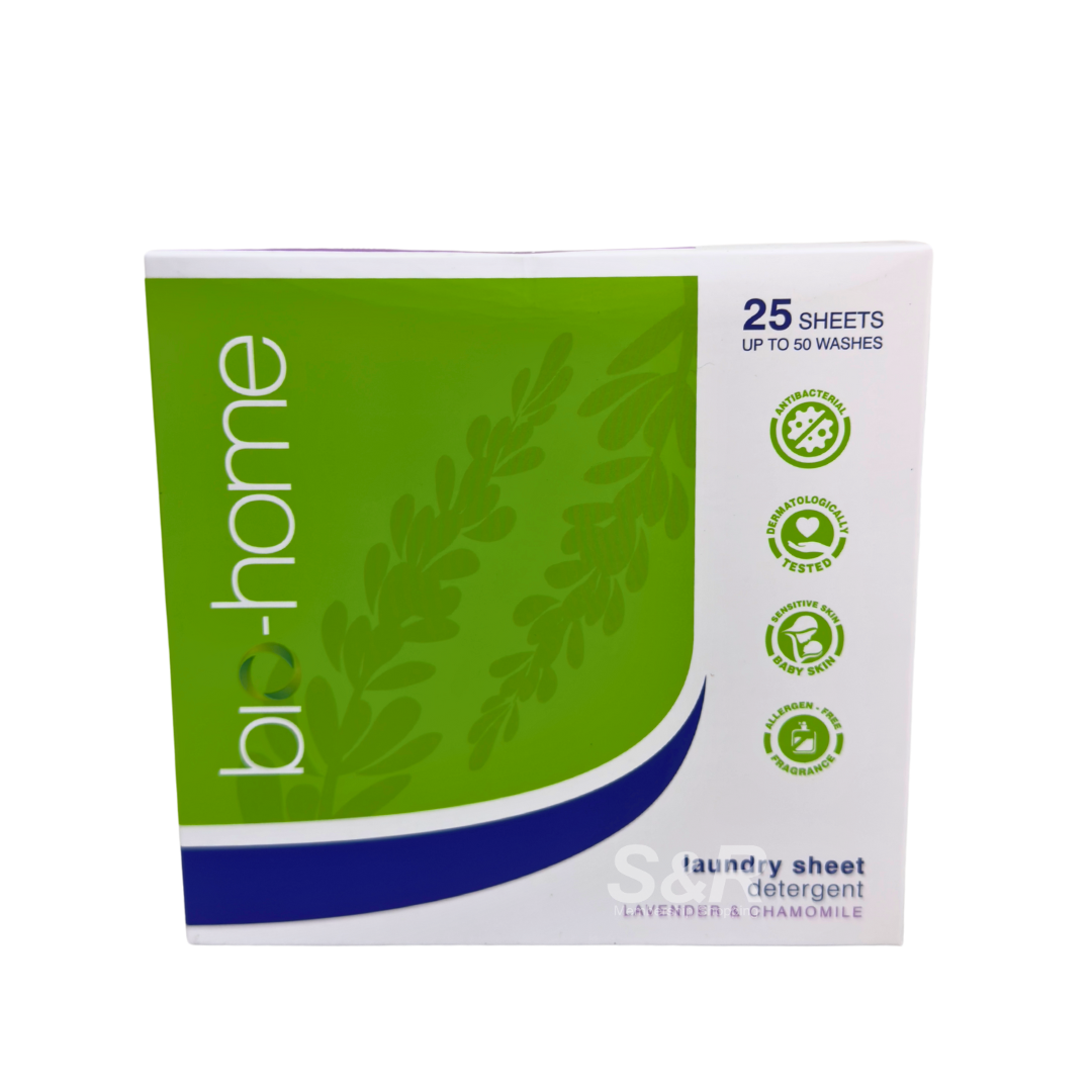 Bio-home Lavender & Chamomile Laundry Sheet Detergent 25 Pieces